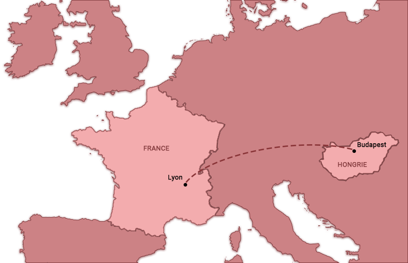 parcours du voyage à Budapest