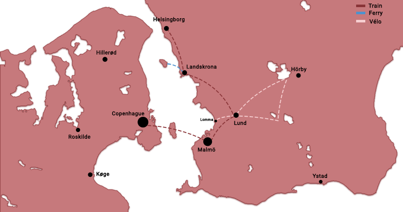 parcours du voyage en suède